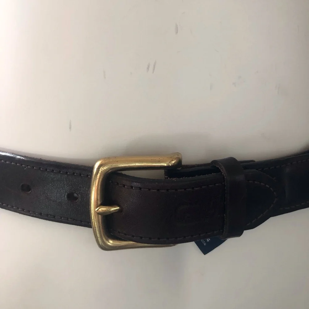 Vineyard Vines Canvas Club Boys Belt , Size 24, Brass Hardware W/Leather Ends